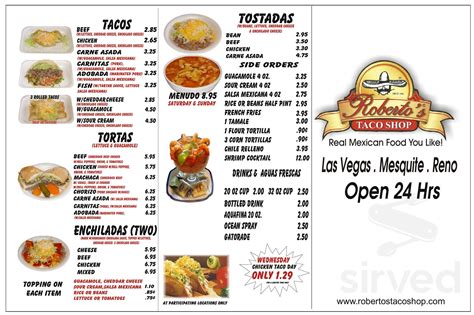 roberto's taco shop near me|robertos taco menu.